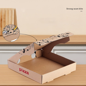 9 inch 12 inch 14 inch tái chế các tông màu trắng Giấy gợn sóng hộp bánh Pizza bán buôn cho nhà hàng giao hàng với logo tùy - Product Image 4