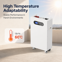 Batterie LiFePO4 à décharge profonde 6000+ cycles 51,2V 314Ah 16kWh pour système de stockage d'énergie solaire, armoire mobile, batterie solaire domestique