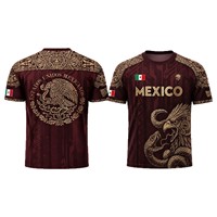 T-shirt à manches courtes imprimé 3D de l'équipe nationale du Mexique pour hommes, vente chaude transfrontalière, pour le sport décontracté, le fitness et l'entraînement, 200 GSM