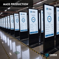 Afficheur LCD à cristaux liquides 55 pouces 4K couleur, affiche numérique, kiosque tactile électronique sur pied pour ascenseur et commerce de détail