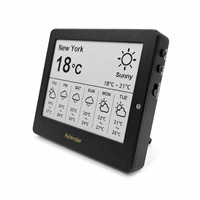 Kylendar Mini Calendrier Météo Intelligent à Écran E-Paper 4,2 pouces, Horloge de Bureau avec Prévisions Multi-Villes pour le Télétravail, le Bureau et la Planification d'Équipe