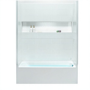 <span class=keywords><strong>WOODBRIDGE</strong></span> 60" X 32" Rechteckige Verbundstoff-Einbaubadewanne in Weiß mit Glanzfinish und Rechtshändiger Ablauföffnung - Product Image 1