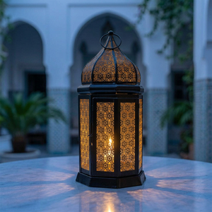 Dernière Lanterne à Bougie en Métal de Style Marocain pour la Décoration de la Maison et des Événements, Fabricants Indiens - Product Image 2