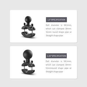 VINmounts Base de Abrazadera de Aluminio con Bola 1,5" para Rieles 1,18"-2", Compatible con RAM C-Size Brazo Doble Socket 1,5" - Product Image 3