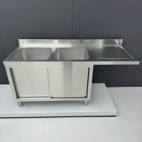 Table de préparation en acier inoxydable 304 avec évier pour restaurant, prix usine, résistante à la corrosion chimique