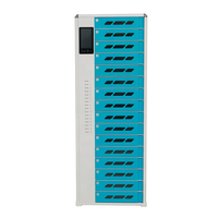 Station de recharge mobile intelligente à 16 ports avec lecteur de carte, en acier laminé à froid, pour équipement éducatif SY TN-CL-16