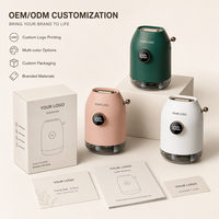 Diffuseur d'huiles essentielles ultrasonique silencieux avec lumière ambiante, écran LED intelligent, 500 ml, double buse de brumisation, USB Type C