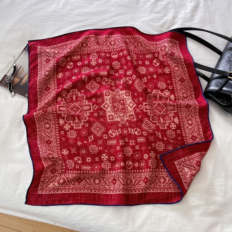 Fabric national style-red-6565cm
