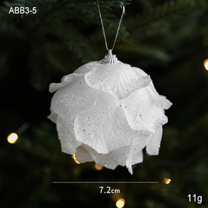 <span class=keywords><strong>Boule</strong></span> de Noël Arbre de Noël Pétale Blanc <span class=keywords><strong>Plume</strong></span> Mousse Atmosphère Disposition Accessoires Tentures Ambiance Décoration - Product Image 2