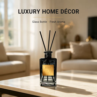 Diffuseur de parfum en verre dégradé de luxe grande capacité, étiquette dorée, végétalien, sans cruauté, marque privée, OEM, ODM, couleurs personnalisées