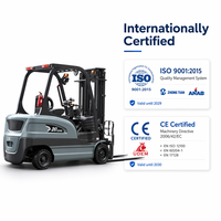 Forklift Listrik 1-2 Ton 4WD Baterai Lithium-Ion Bersertifikasi CE Counterbalance Gudang Kompak Motor AC Pendek Elektrik