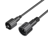 Adaptateur de câble électrique PVC M15 haute stabilité 2P, étanche IP65, sortie dédiée 5A en cuivre, boîtier LED noir