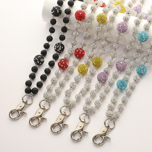 Bola de discoteca de 10mm con cuentas en capas colgante bolsa Jeans bolsillo cinturón cadenas Hip Hop diamantes de imitación cuentas cartera cadena para hombres mujer regalo - Product Image 1