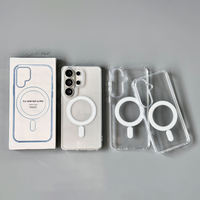 Étui de téléphone transparent en PC magnétique, étanche, antichoc et anti-chute pour Samsung S23/S24/S25/S26 Ultra iPhone 11-17 Pro Max XS