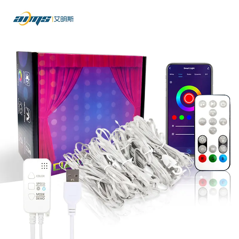 Dream Color Led Curtain String Light With Smart App Music Control 1m 2m 3m 100leds To 300leds High Quality Factory Price