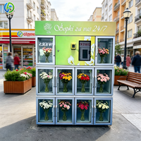 Distributeur automatique de fleurs avec écran LED lumineux pour quartier commercial en bord de mer