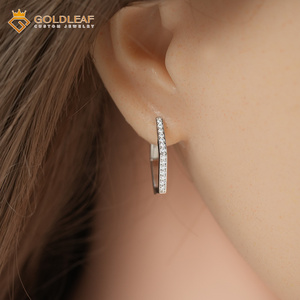 Goldleaf Fashion Moissanite Rose Gold Luxury Earrings 925 Sterling <b>Silver</b> <b>Studs</b> Daily Wear Gift for Women - Product Image 3