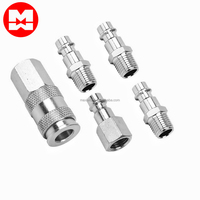 MAXIWORLD PF Europe Raccords rapides universels interchangeables E02 en acier chromé 0-300 PSI Filetage BSPP/BSPT Convient à tous