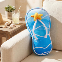 Neues Kreatives Flip-Flop-förmiges Dekokissen, Sommerliches Strand-Flip-Flop Plüschkissen für Zuhause, Sofa, Couch und Schlafzimmer-Dekoration