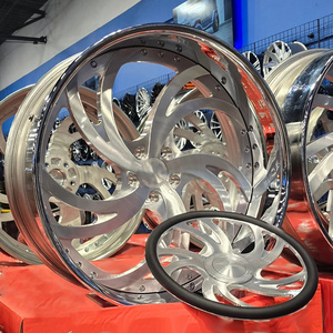RCSR Llantas de 26 Pulgadas Cromadas con Borde Profundo, Rueda Forjada de 2 Piezas 5x114.3 5x120 5x130 para Autos Deportivos Chevy - Product Image 1