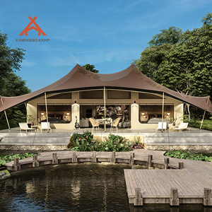 Tente de luxe Kawagebo <span class=keywords><strong>Kamp</strong></span> (KK) 42' x 30' pour <span class=keywords><strong>4</strong></span> personnes, en PVDF imperméable, pour safari, glamping, hôtel, resort, villa - Product Image 1