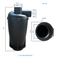 Séparateur Cyclonique Portable, Collecteur de Poussière Compact avec Seau de 20L pour Aspirateur d'Atelier, Outils Électriques et Travaux sur Site