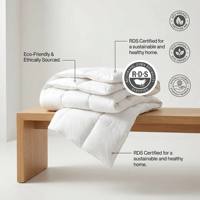 Couette Xueruisha toutes saisons en duvet d'oie blanc 95 %, écologique, garnissage 500 g, chaleur toute l'année, respirante, douce, en coton soyeux