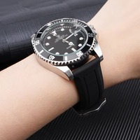 Tali Jam Tangan Silikon Fleksibel Tahan Lama Lepas Cepat untuk T Issot untuk O Mega Galaxy Rubber Watch Band 18mm 20mm 22mm 24mm 26mm