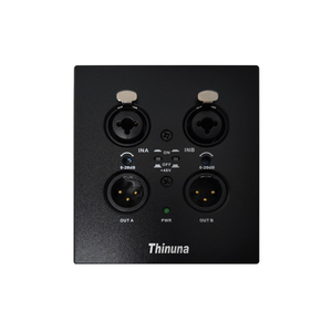 Thinun DT-22BOX (<span class=keywords><strong>WP</strong></span>) Professioneel Audiosysteem Dante Digitale Audio Interface Box, 2-kanaals met PoE Voeding, 48V Phantom Power - Product Image 1