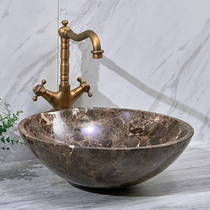 Lavabo <span class=keywords><strong>de</strong></span> <span class=keywords><strong>table</strong></span> rond en <span class=keywords><strong>marbre</strong></span> <span class=keywords><strong>de</strong></span> pierre naturelle, couleur marron, lavabo <span class=keywords><strong>de</strong></span> comptoir, bol rond en <span class=keywords><strong>marbre</strong></span> poli, évier en pierre - Product Image 1