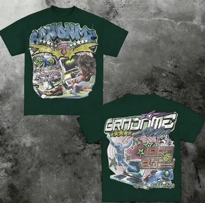 Camiseta Personalizada de Manga Corta con Estampado Graffiti Y2K para Hombre, Estilo Hip-Hop Urbano, Marca de Moda, Holgada y Oversize para Parejas - Product Image 5