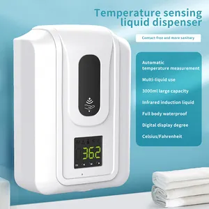 Distributeur automatique de savon mural Intelligent de ml, avec affichage à LED de la température