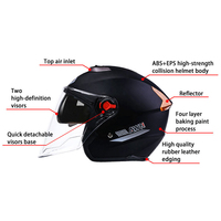Doble lente ABS EPS 3/4 Cara Cascos de motocicleta Fabricantes de motocicletas Moto Motocross Casco Motocicleta Offroad