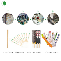 Palillos Desechables Biodegradables de Bambú Tensoge Twin, Envueltos Individualmente, para Sushi, Bento, Suministros para Restaurantes
