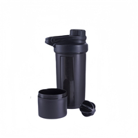 Bouteille d'eau personnalisée en plastique PP de 400 ml pour le sport, avec couvercle à vis, boîte de rangement, résistante à l'eau bouillante