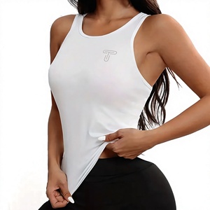 Wholesale Custom Private Label Women's Formal Gym Tank Top Crew Neck Crocheted Front Logo Eco-Friendly Quick Dry Breathable 120g - Product Image 1