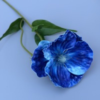 Tallo de Amapola Artificial, Flores Artificiales para Decoración de Salones de Banquetes de Boda, Planta de Vegetación Realista, Arreglo Floral