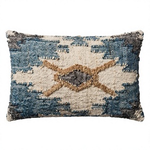 Luxury Designer Boho Outdoor Pillow Cover Unique Handwoven Decorative <b>Throw</b> Pillow Vintage Geometric Pattern ITHL - Product Image 1