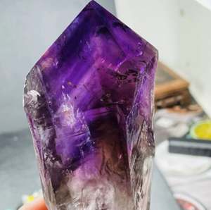 Vente en gros de baguettes d'améthyste violette en pierre naturelle brute, pointe de pierre précieuse pour ornements - Product Image 5