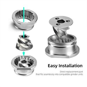 1 ENSEMBLE de meules de broyeur de 48 mm compatibles avec la nouvelle série HS-Plus, remplacement de la meule supérieure et inférieure pour les machines à café expresso - Product Image 4