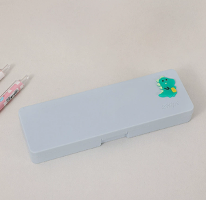 Estuche para lápices de PP esmerilado al por mayor, caja de plástico de color sólido simple, caja de almacenamiento de papelería ligera, personalizable - Product Image 2