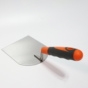 Spatola in Acciaio Inox a Testa Piatta con Manico Ergonomico Bicolore in Plastica per Lavori Fai-da-Te di Intonacatura e Muratura - Product Image 2