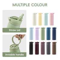 Bouteille d'eau en acier inoxydable à double paroi isolée sous vide de 24 oz, thermos 18/8, garde au froid 24 h, au chaud 12 h, sans BPA, gourde de sport