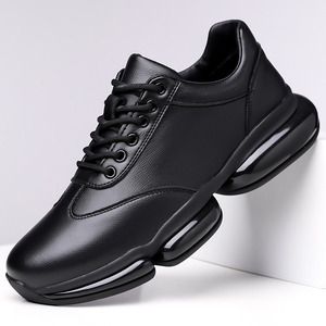 Zapatos Deportivos Casuales de Cuero para Hombre, Botas de Seguridad de Fibra Ultrafina para Primavera y Otoño, Plataforma Baja, Transpirables y Ligeras - Product Image 3