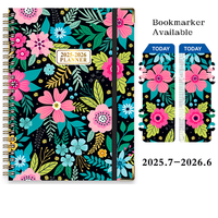 Vente en gros de planificateur de cahier à spirale doré papier de haute qualité avec signet gratuit plusieurs modèles pour planificateur d'organisation