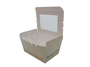 Fenêtre transparente Offre Spéciale anniversaire taille personnalisée 12 10 8 pouces <span class=keywords><strong>livraison</strong></span> emballage de boîte à gâteau jetable - Product Image 2