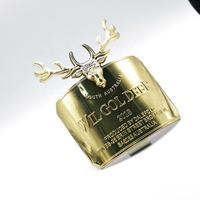 Étiquettes autocollantes 3D personnalisées en métal pour bouteilles de vin, plaques signalétiques en aluminium gaufré avec logo, accessoires d'emballage adhésifs