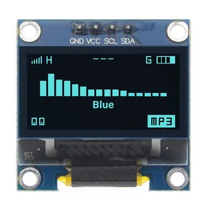 Módulo de tela oled de 0.96 polegadas, com resolução de 128x64 i2c 4p branco