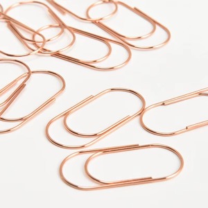 Clips en papier or rose 50 mm, format jumbo, antidérapants, en acier, marque-pages, clips pour mémos, supports de papier de bureau tendance - Product Image 6