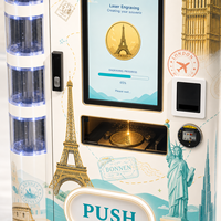 Machine de gravure laser DIY intelligente pour pièces de monnaie, écran tactile 22 pouces, kiosque automatique en acier inoxydable pour souvenirs, paiement multiple